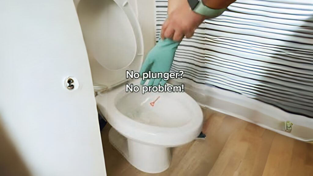 how to unclog a toilet without a plunger